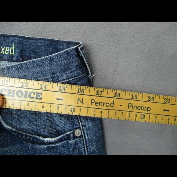 Mens 7 for All Mankind Relaxed Button Fly jeans size 32x32  Ripped Cuffs/ Hem - Picture 4 of 9